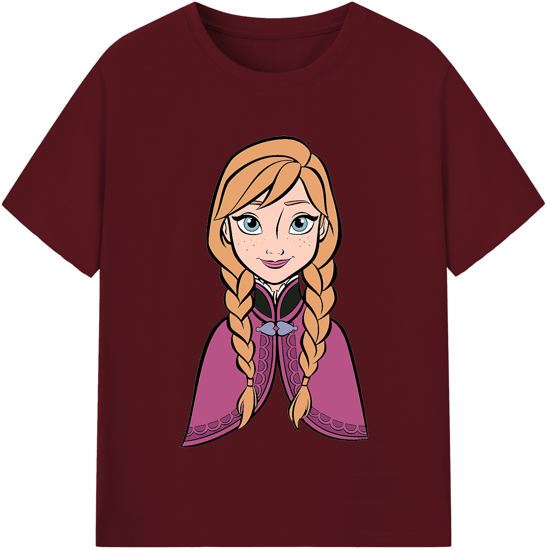 （画像用） アナと雪の女王 アンナ エルサ Frozen Anna Elsa 綿100％半袖Tシャツ（フロントプリント）